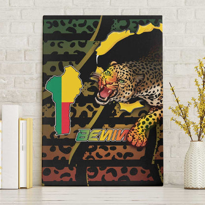 Benin Canvas Wall Art Powerful African Leopard - African Pride