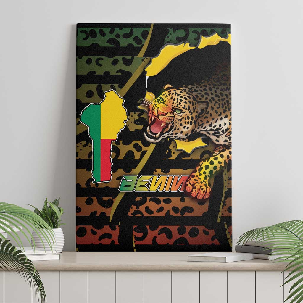 Benin Canvas Wall Art Powerful African Leopard - African Pride