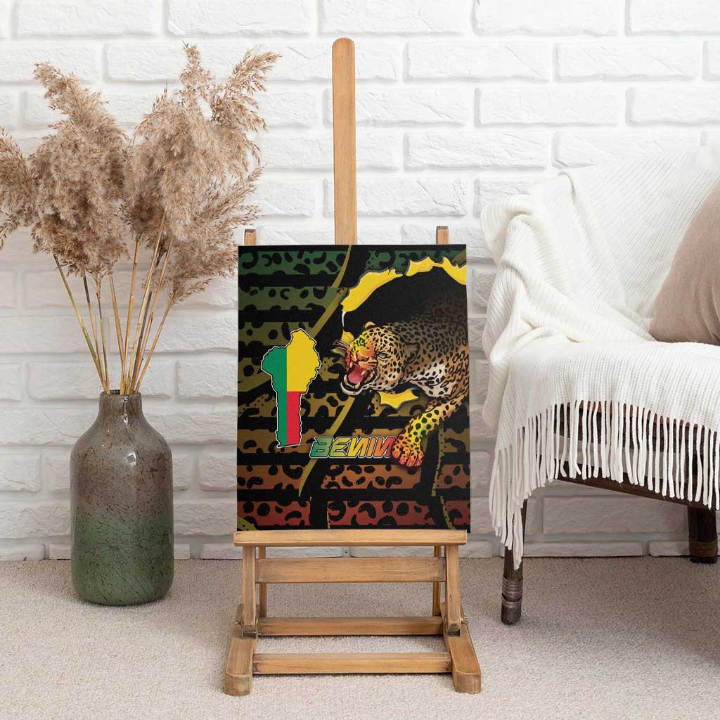 Benin Canvas Wall Art Powerful African Leopard - African Pride