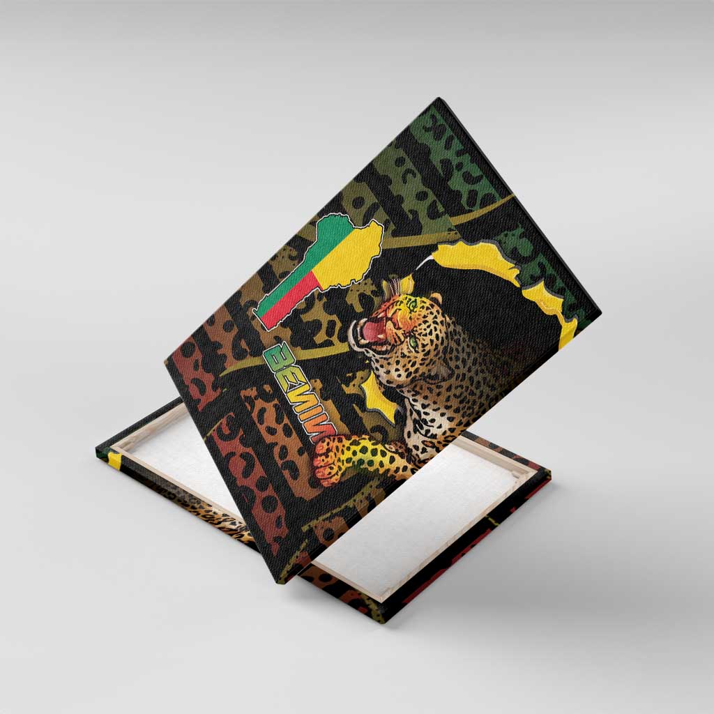 Benin Canvas Wall Art Powerful African Leopard - African Pride