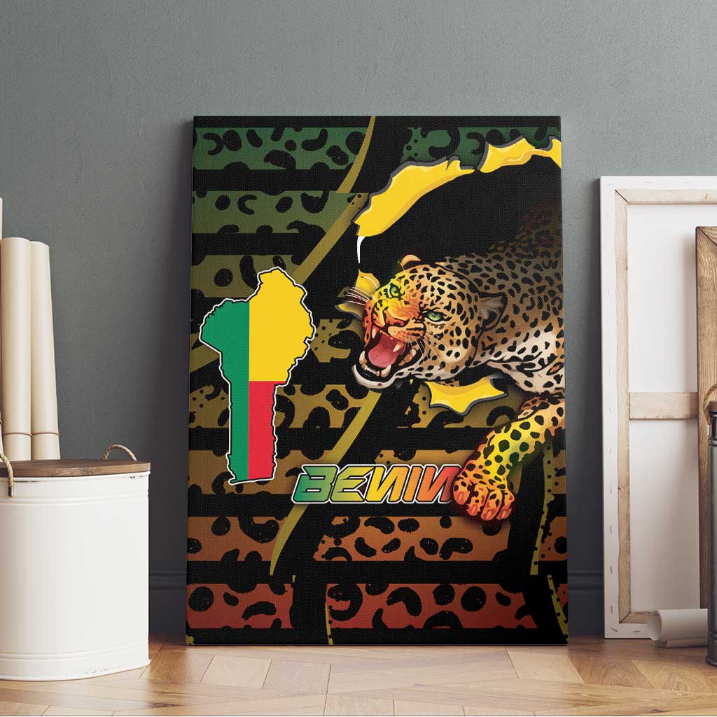 Benin Canvas Wall Art Powerful African Leopard - African Pride