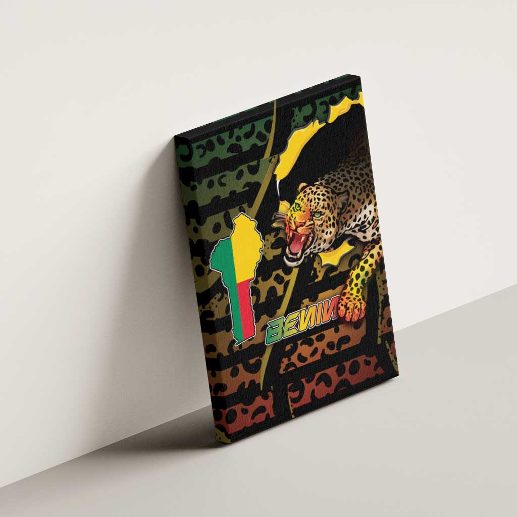 Benin Canvas Wall Art Powerful African Leopard - African Pride