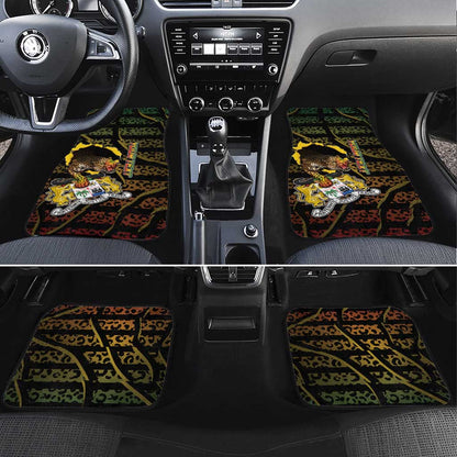 Personalized Benin Car Mats Powerful African Leopard - African Pride