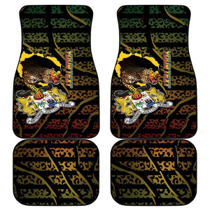 Personalized Benin Car Mats Powerful African Leopard - African Pride