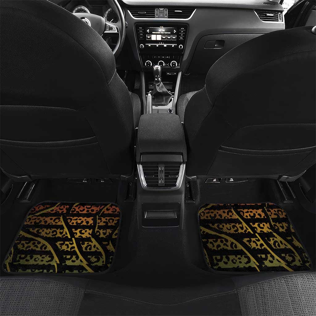 Personalized Benin Car Mats Powerful African Leopard - African Pride