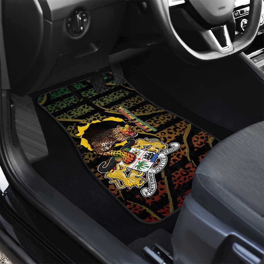 Personalized Benin Car Mats Powerful African Leopard - African Pride
