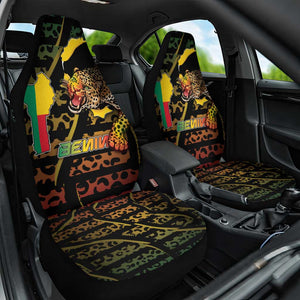 Benin Car Seat Cover Powerful African Leopard - African Pride