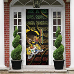 Personalized Benin Door Cover Powerful African Leopard - African Pride