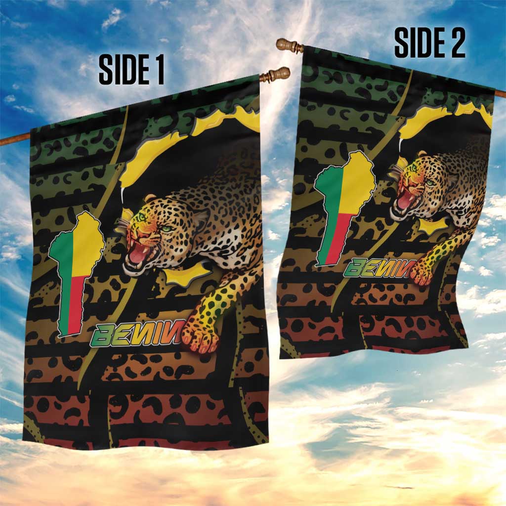 Benin Garden Flag Powerful African Leopard - African Pride