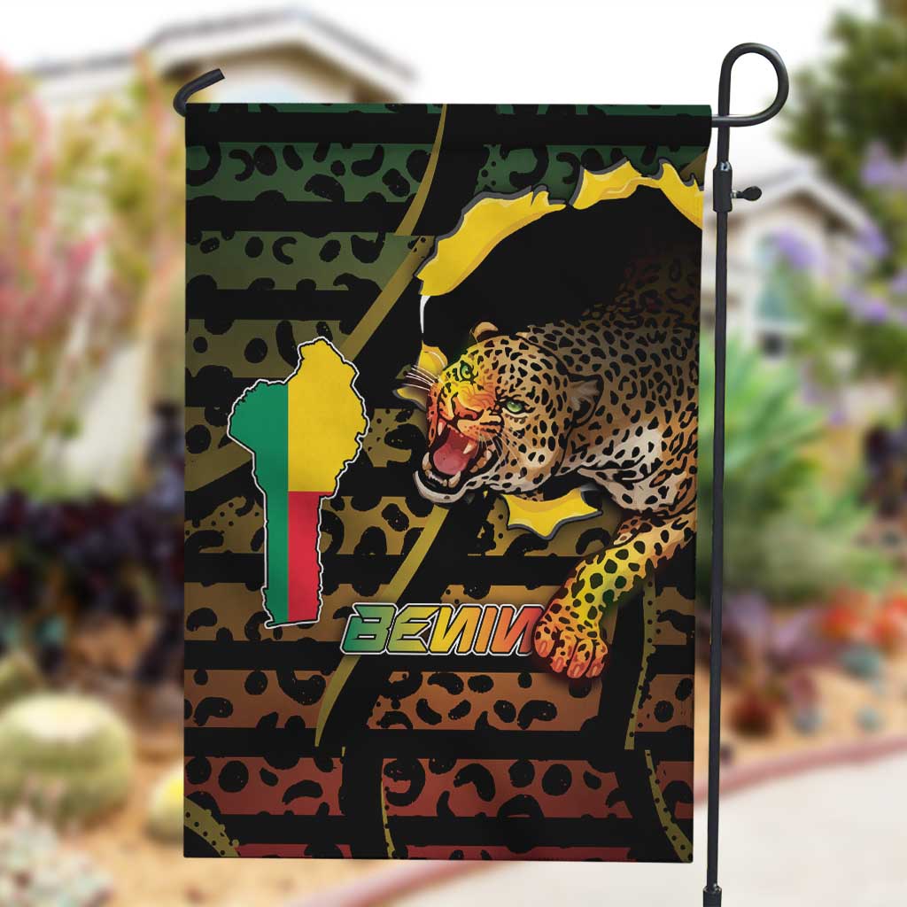 Benin Garden Flag Powerful African Leopard - African Pride