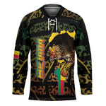 Personalized Benin Hockey Jersey Powerful African Leopard - African Pride