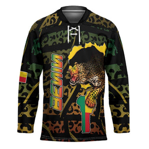 Personalized Benin Hockey Jersey Powerful African Leopard - African Pride