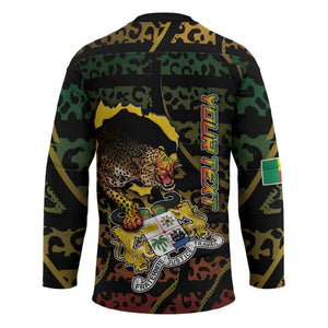 Personalized Benin Hockey Jersey Powerful African Leopard - African Pride