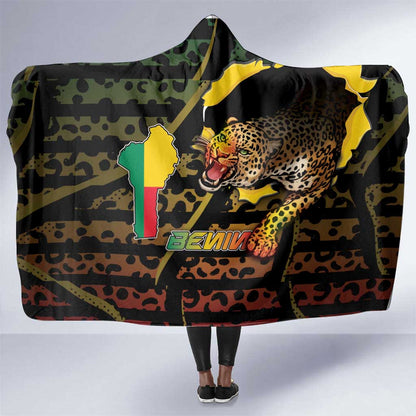 Benin Hooded Blanket Powerful African Leopard - African Pride