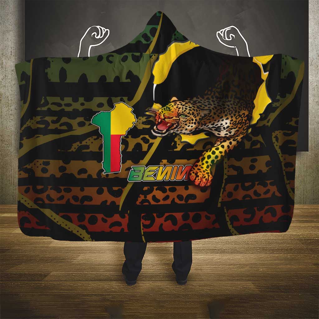 Benin Hooded Blanket Powerful African Leopard - African Pride