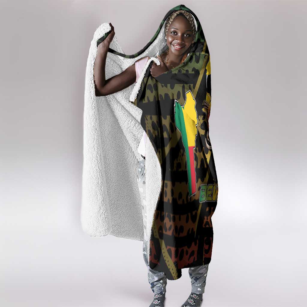 Benin Hooded Blanket Powerful African Leopard - African Pride