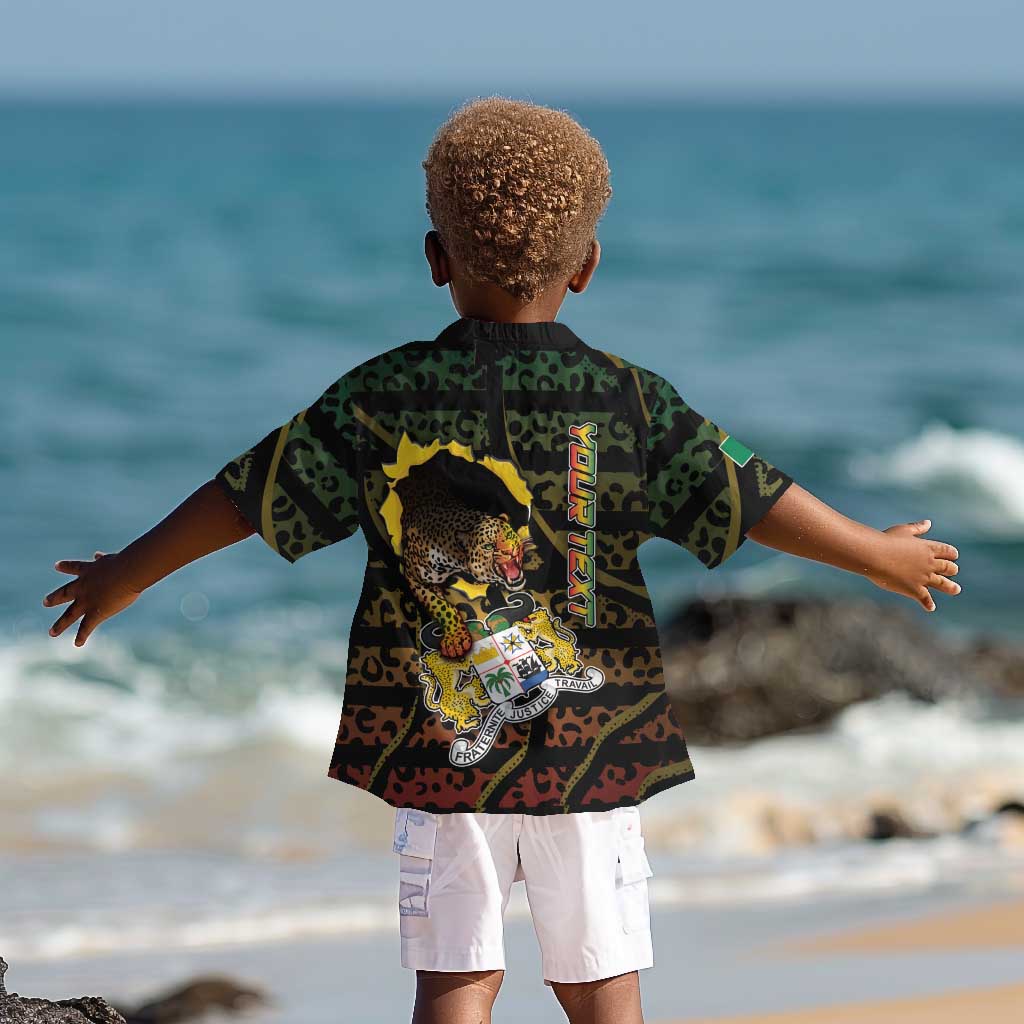 Personalized Benin Kid Hawaiian Shirt Powerful African Leopard - African Pride