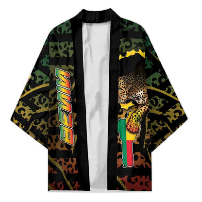 Personalized Benin Kimono Powerful African Leopard - African Pride
