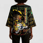 Personalized Benin Kimono Sleeve Blouse Powerful African Leopard - African Pride
