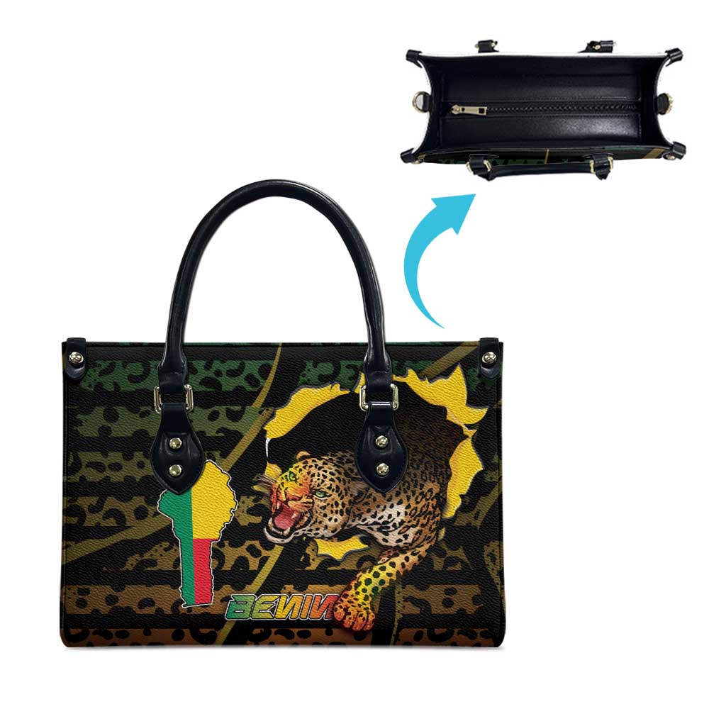 Benin Leather Bag Powerful African Leopard - African Pride