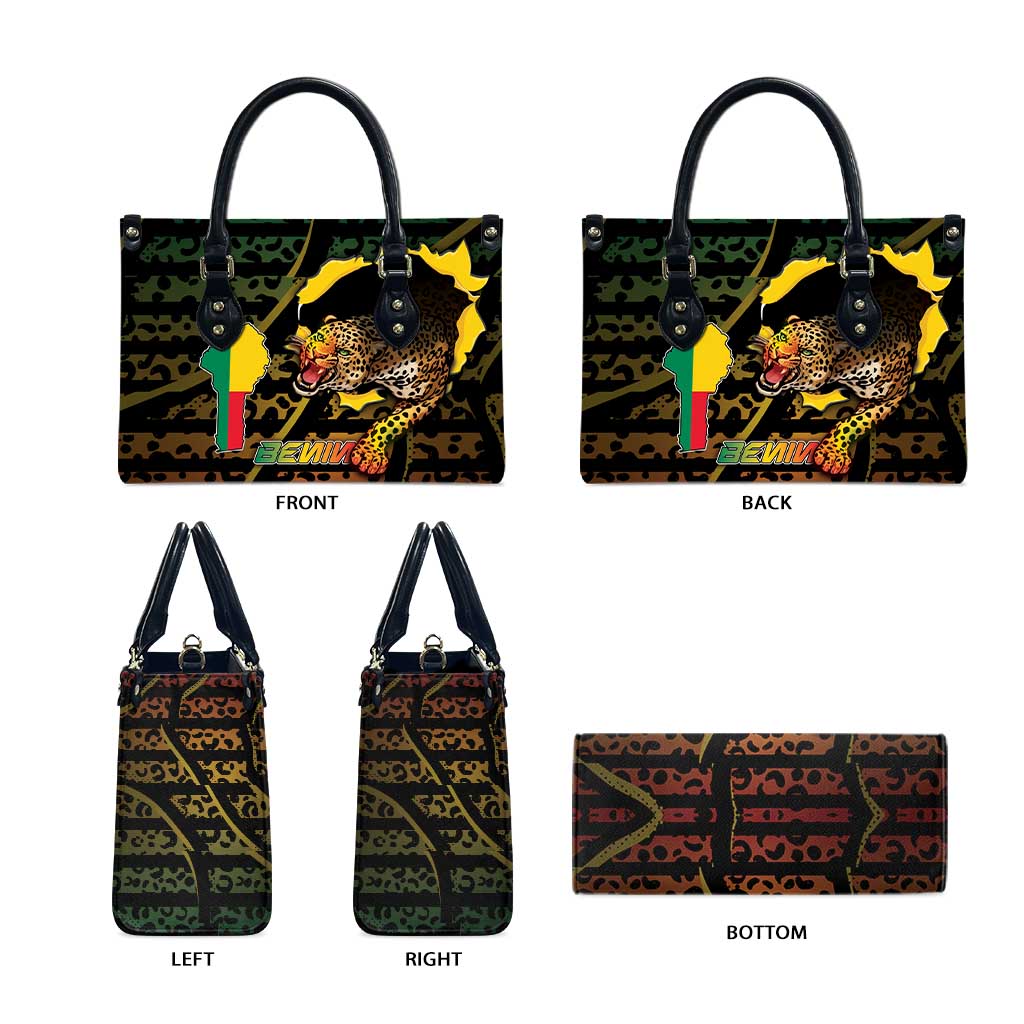 Benin Leather Bag Powerful African Leopard - African Pride