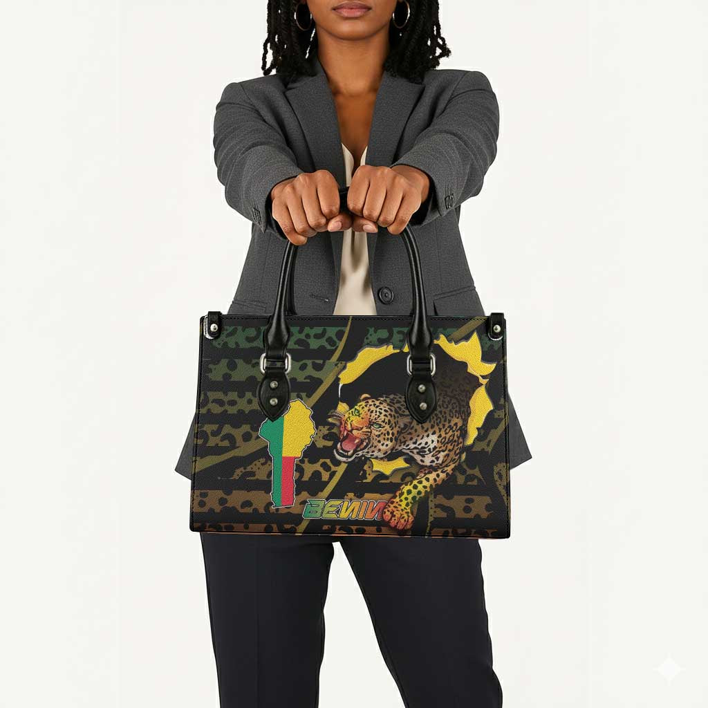 Benin Leather Bag Powerful African Leopard - African Pride