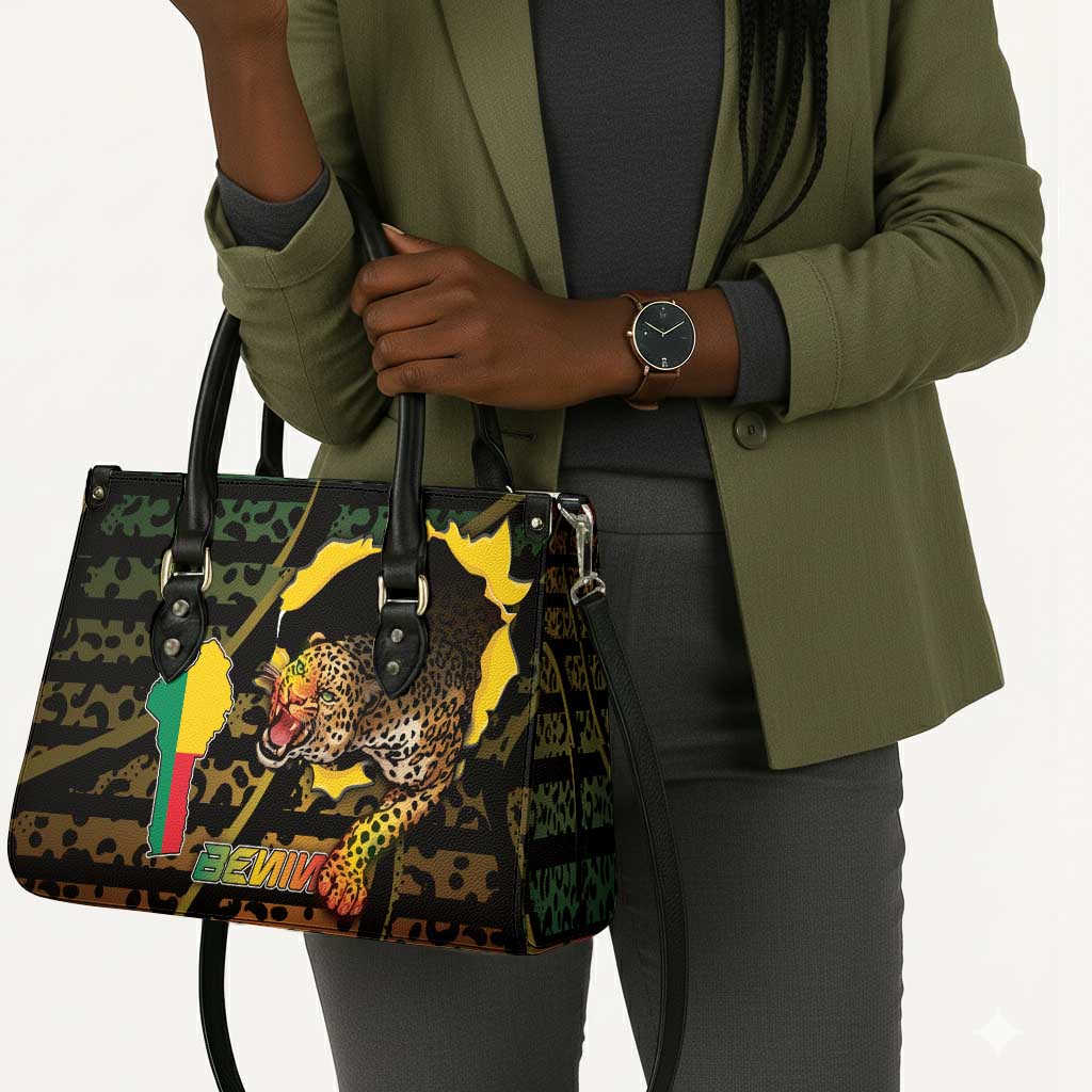 Benin Leather Bag Powerful African Leopard - African Pride