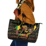 Benin Leather Tote Bag Powerful African Leopard - African Pride