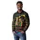 Personalized Benin Long Sleeve Polo Shirt Powerful African Leopard - African Pride