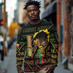 Personalized Benin Long Sleeve Shirt Powerful African Leopard - African Pride