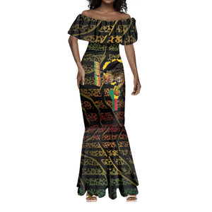 Personalized Benin Mermaid Dress Powerful African Leopard - African Pride