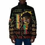 Personalized Benin Padded Jacket Powerful African Leopard - African Pride