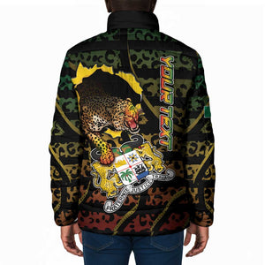Personalized Benin Padded Jacket Powerful African Leopard - African Pride