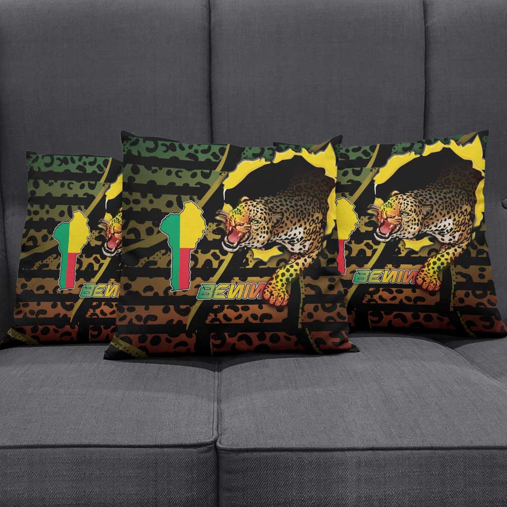Benin Pillow Cover Powerful African Leopard - African Pride