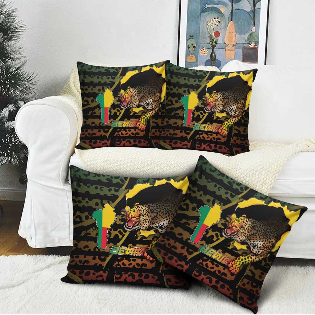 Benin Pillow Cover Powerful African Leopard - African Pride