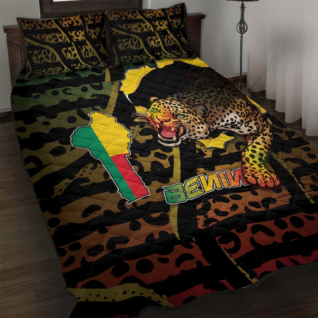 Benin Quilt Bed Set Powerful African Leopard - African Pride
