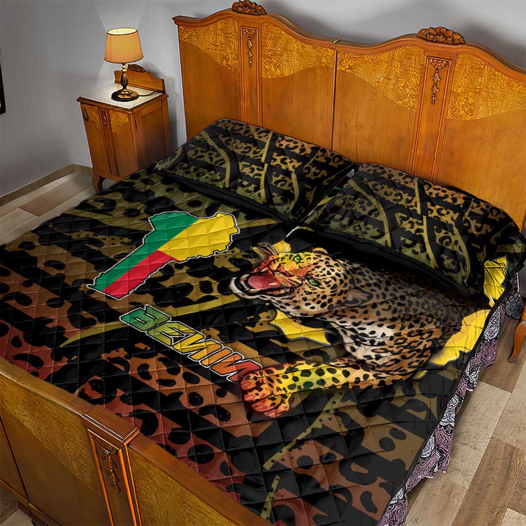 Benin Quilt Bed Set Powerful African Leopard - African Pride