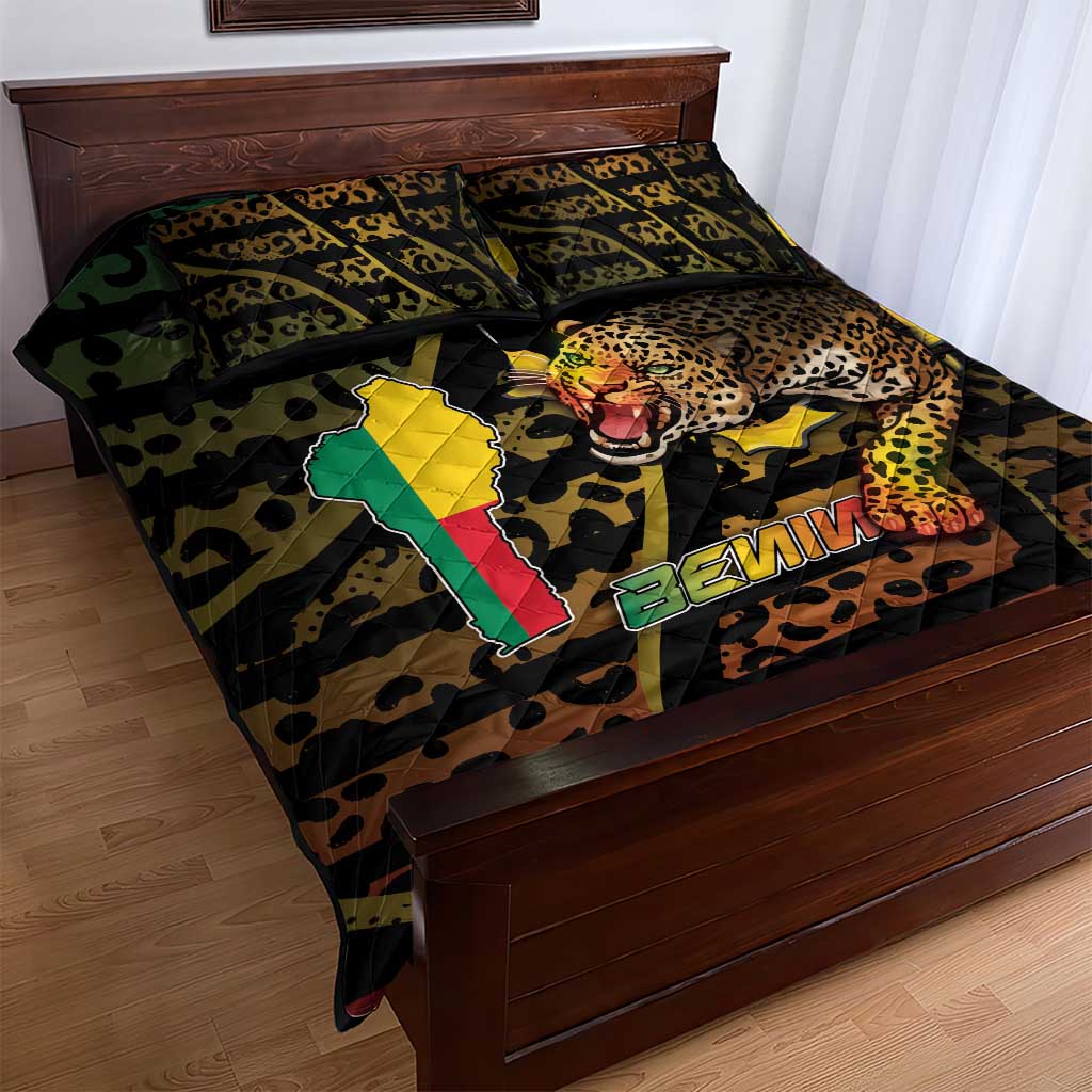 Benin Quilt Bed Set Powerful African Leopard - African Pride