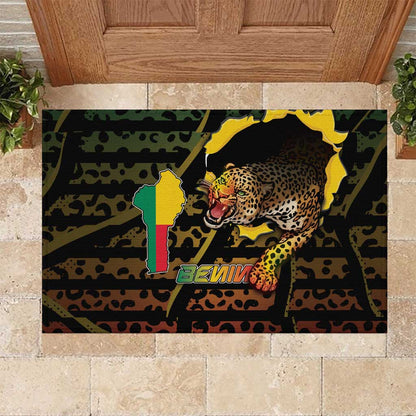 Benin Rubber Doormat Powerful African Leopard - African Pride