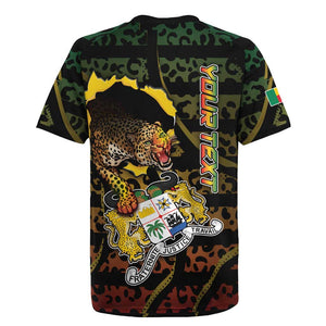 Personalized Benin Rugby Jersey Powerful African Leopard - African Pride