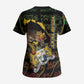 Personalized Benin Scrub Top Powerful African Leopard - African Pride