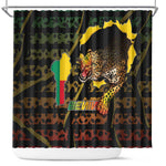 Benin Shower Curtain Powerful African Leopard - African Pride