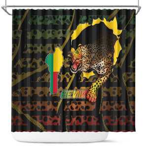 Benin Shower Curtain Powerful African Leopard - African Pride