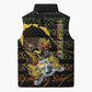 Personalized Benin Sleeveless Puffer Jacket Powerful African Leopard - African Pride