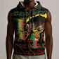 Personalized Benin Sleeveless Zip Hoodie Powerful African Leopard - African Pride
