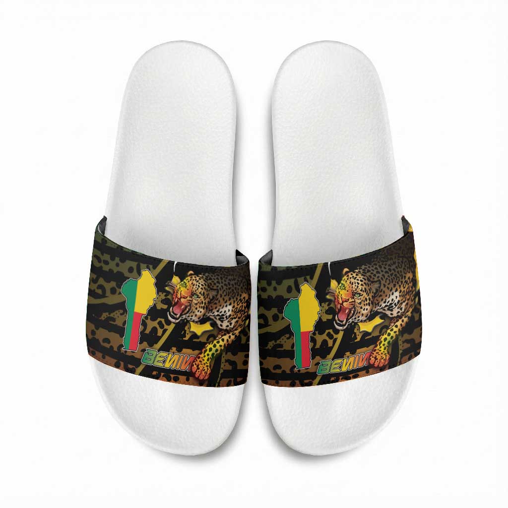 Benin Slide Sandals Powerful African Leopard - African Pride