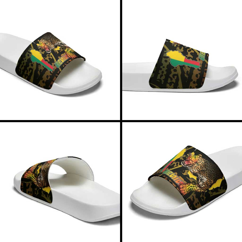 Benin Slide Sandals Powerful African Leopard - African Pride