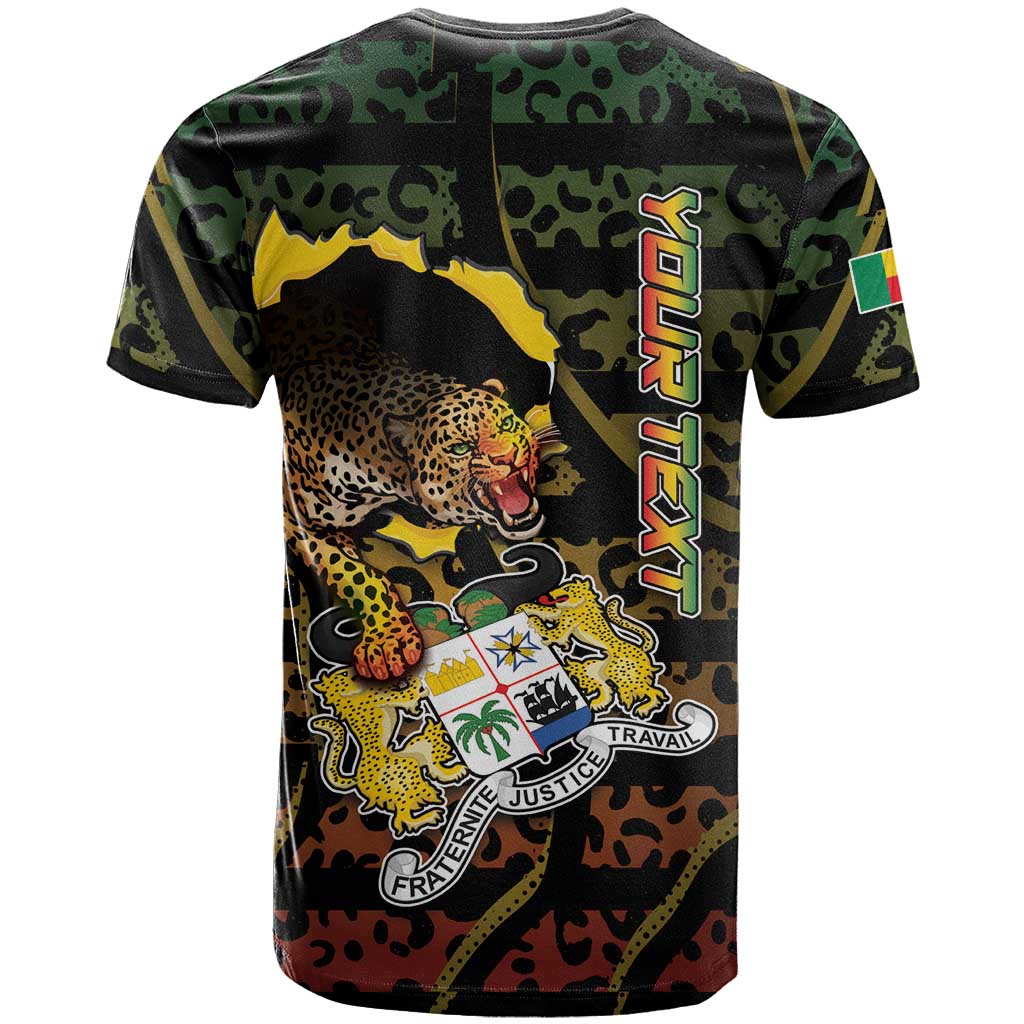 Personalized Benin T shirt Powerful African Leopard - African Pride
