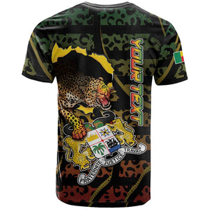 Personalized Benin T shirt Powerful African Leopard - African Pride