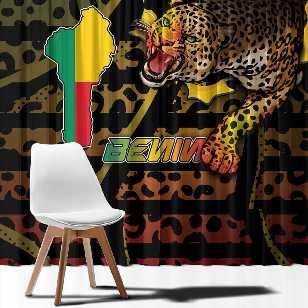 Benin Window Curtain Powerful African Leopard - African Pride
